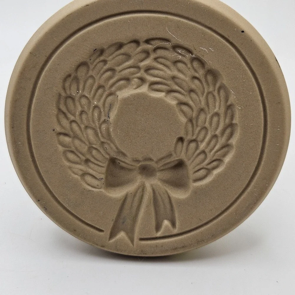Brown Bag Cookie Art 1999 Christmas House Cookie Press‎ Stamp Mold Holiday Decor